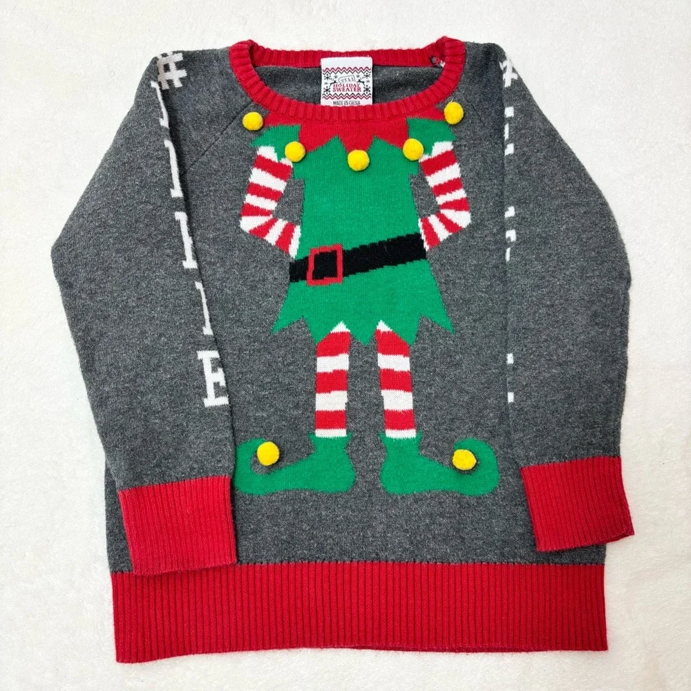 Well Worn‎ Holiday Sweater Elf with Red and Green Size 3T